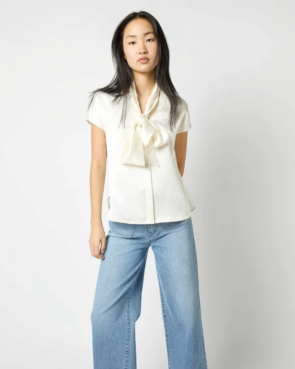 Atelier Tie-Neck Blouse