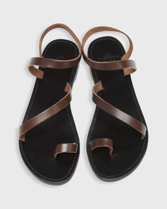 Diagonal Strap Sandal