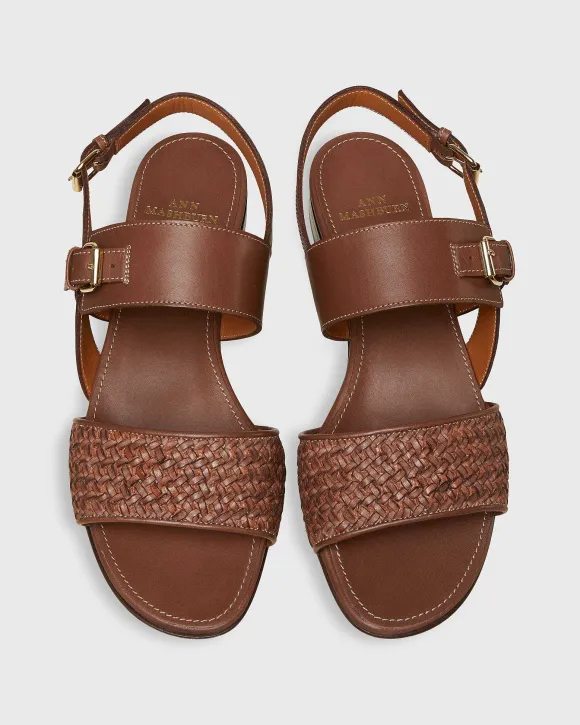 Double-Strap Woven Sandal