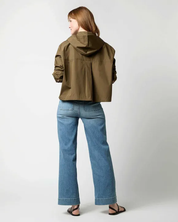 Drawstring Hooded Shirt Jacket