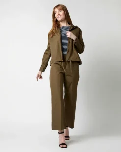 Drawstring Hooded Shirt Jacket
