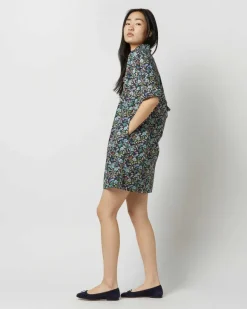 Elbow-Sleeved Frill Dress