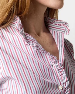Elbow-Sleeve Frill Shirt