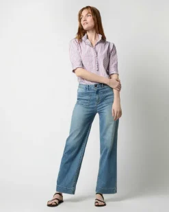 Elbow-Sleeve Frill Shirt