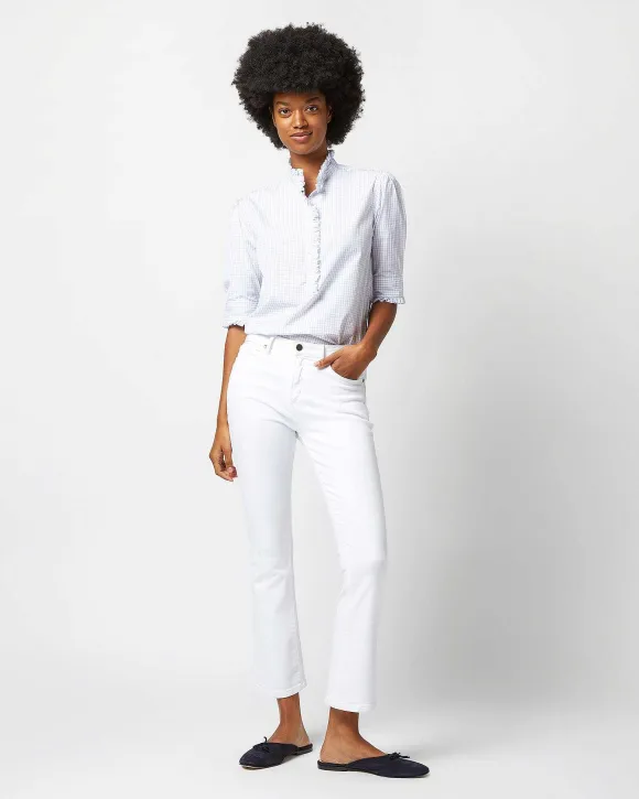Elbow-Sleeve Frill Shirt