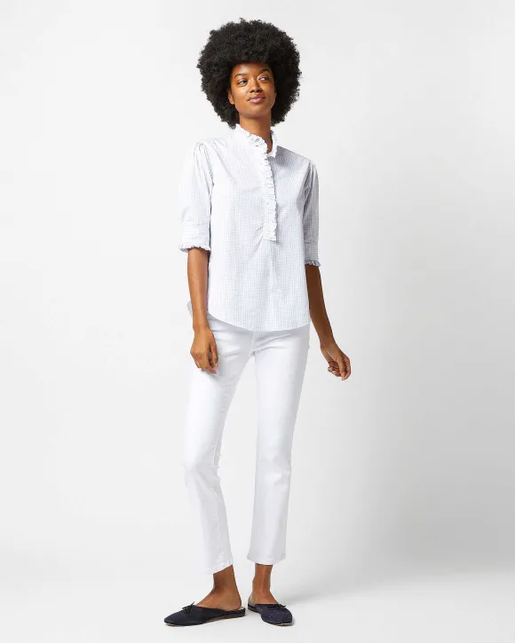Elbow-Sleeve Frill Shirt