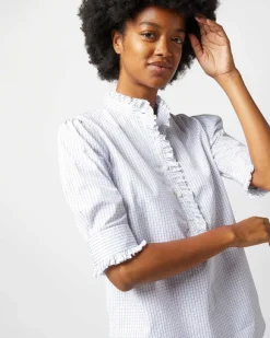 Elbow-Sleeve Frill Shirt