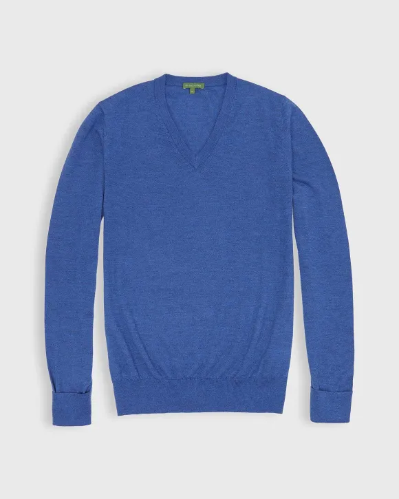 Fine-Gauge V-Neck Sweater
