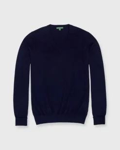 Fine-Gauge V-Neck Sweater