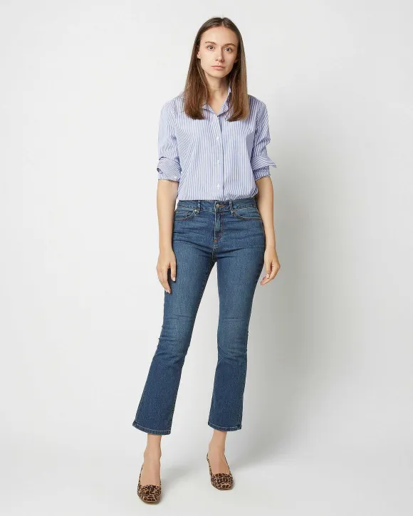 Flare Cropped 5-Pocket Jean