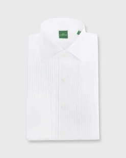 French-Cuff Pleated Bib-Front Tuxedo Shirt