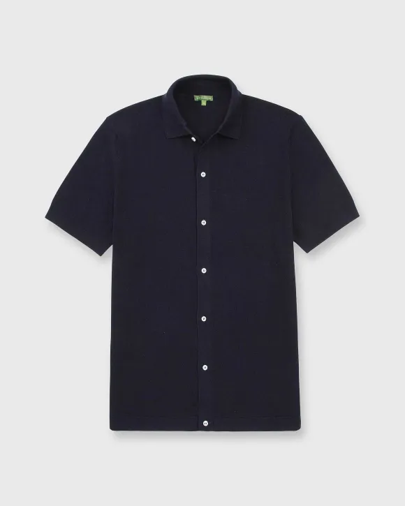 Full-Placket Shirt Sweater