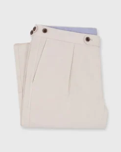 Garment-Dyed Pleated Sport Trouser