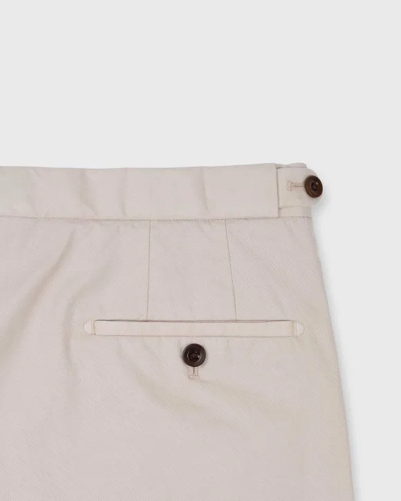 Garment-Dyed Pleated Sport Trouser