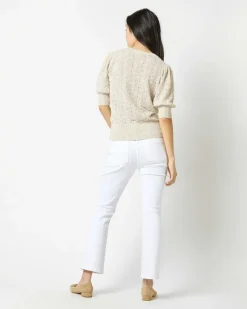 Giselle Pointelle V-Neck Sweater