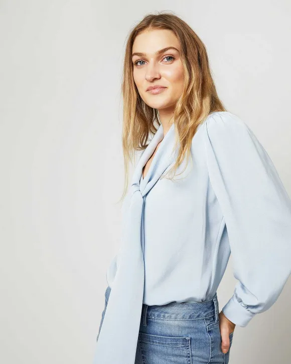 Helene Tie-Neck Blouse