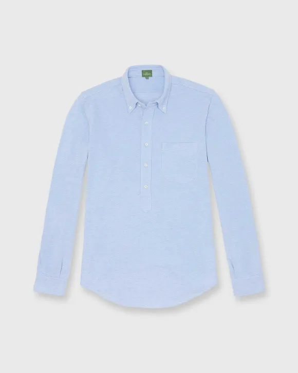 Knit Button-Down Popover Shirt