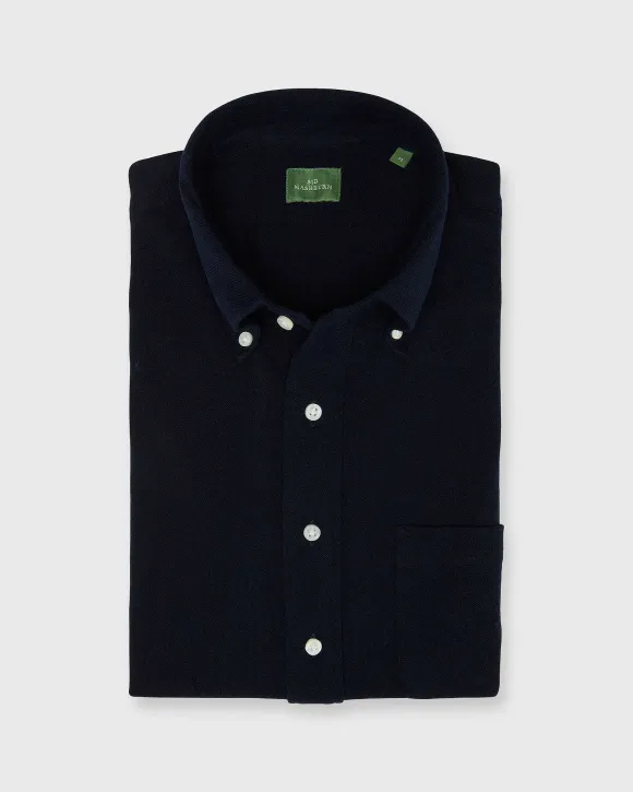Knit Button-Down Popover Shirt