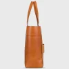 Leather Tote With Trolley Strap