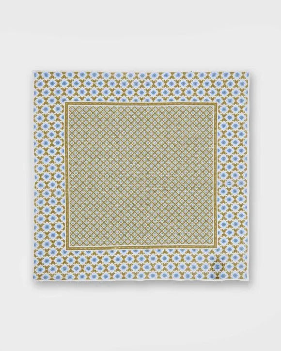Linen/Cotton Print Pocket Square
