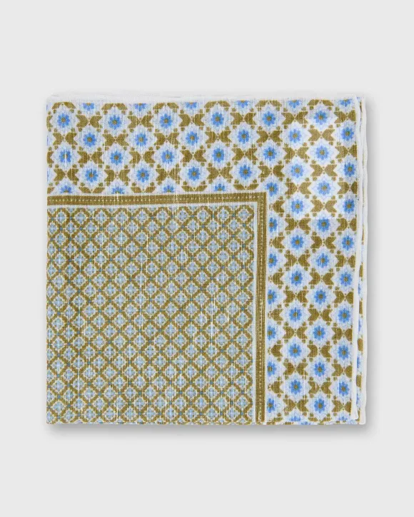 Linen/Cotton Print Pocket Square