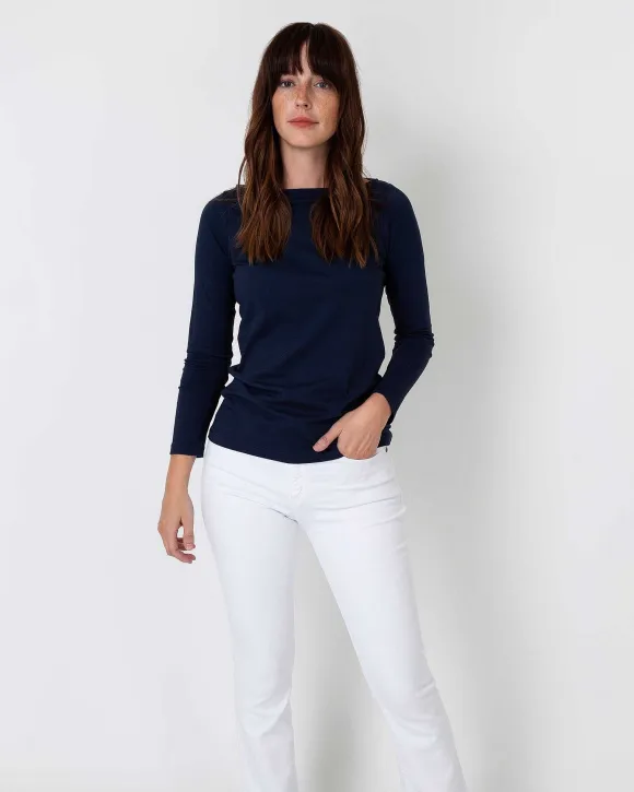Long-Sleeved Boatneck Tee
