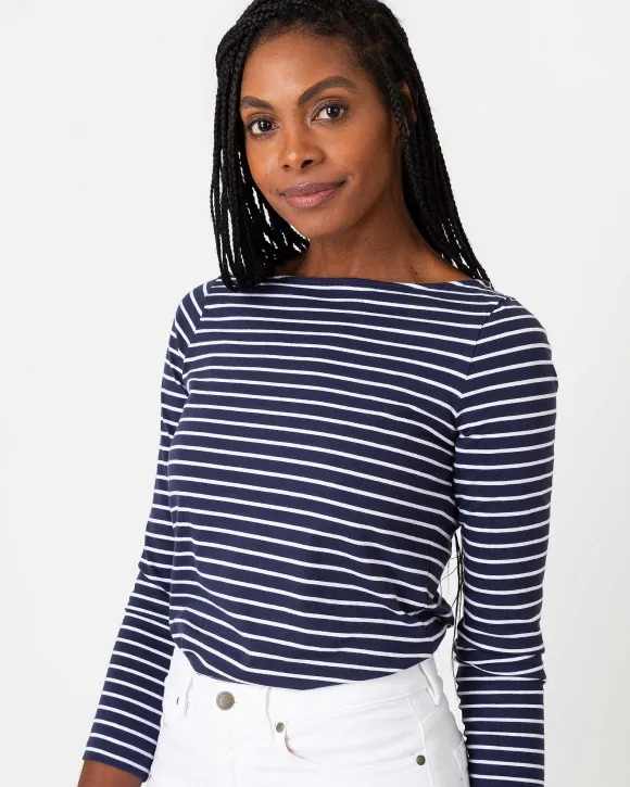 Long-Sleeved Boatneck Tee