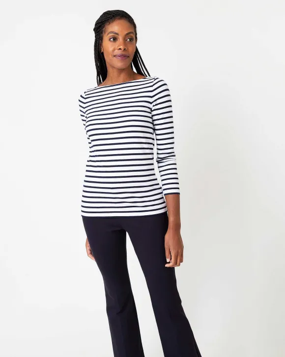 Long-Sleeved Boatneck Tee