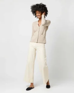 Nia Long-Sleeved Ribbed Cardigan