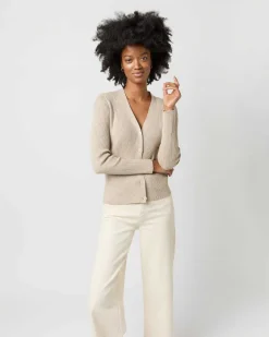 Nia Long-Sleeved Ribbed Cardigan