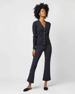 Nia Long-Sleeved Ribbed Cardigan