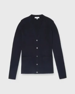 Nia Long-Sleeved Ribbed Cardigan