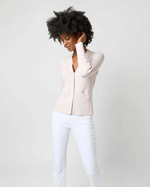 Nia Long-Sleeved Ribbed Cardigan
