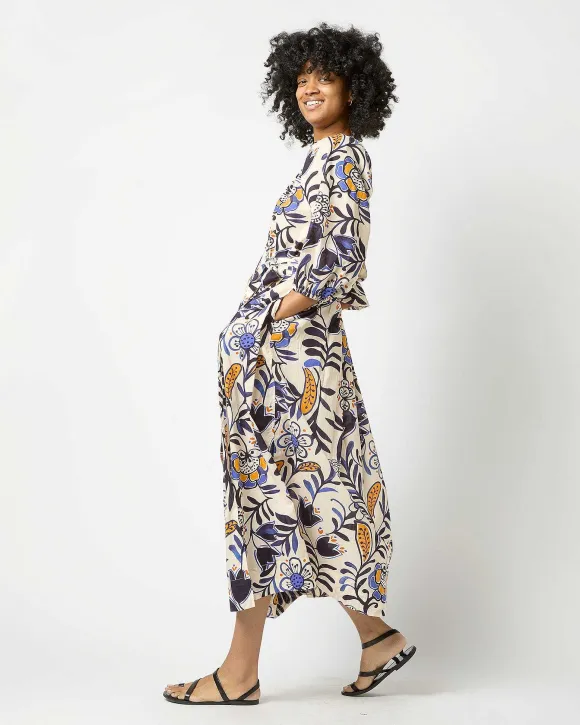 Pleated Wrap Midi Skirt