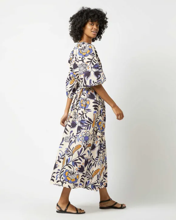 Pleated Wrap Midi Skirt