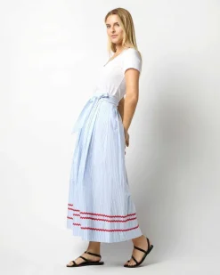 Pleated Wrap Midi Skirt