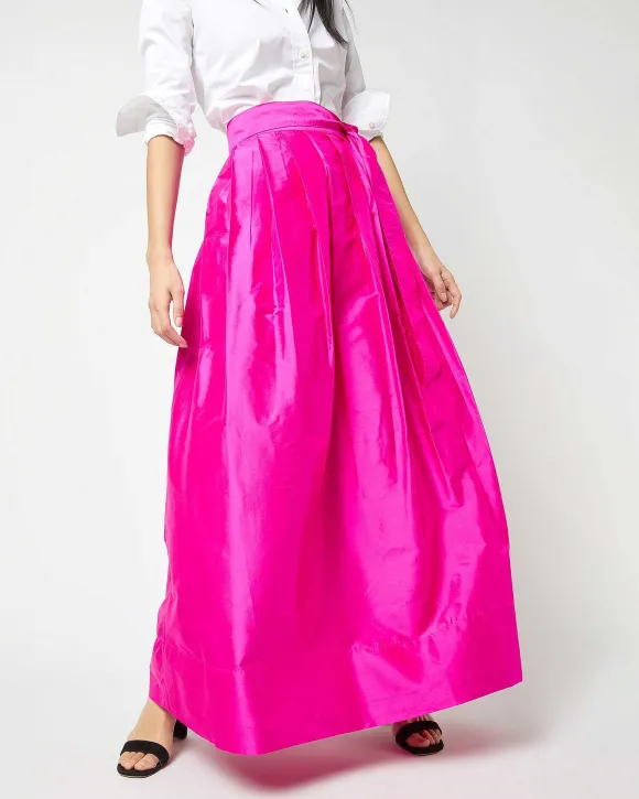 Pleated Wrap Skirt