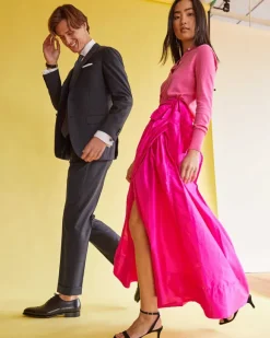 Pleated Wrap Skirt