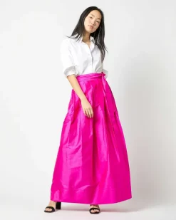 Pleated Wrap Skirt