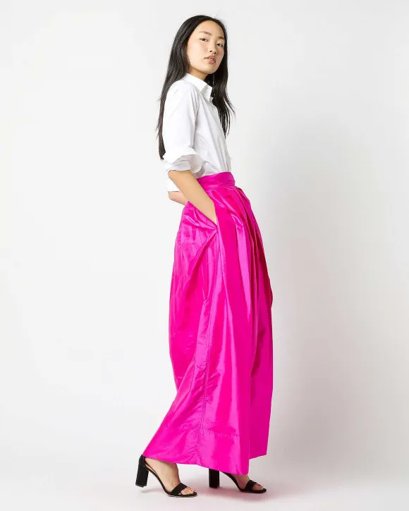 Pleated Wrap Skirt