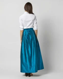 Pleated Wrap Skirt