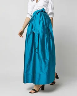 Pleated Wrap Skirt