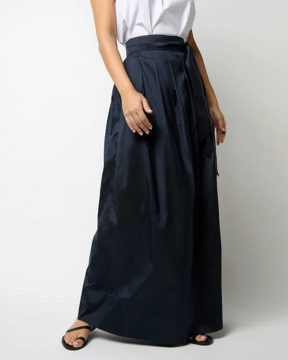 Pleated Wrap Skirt