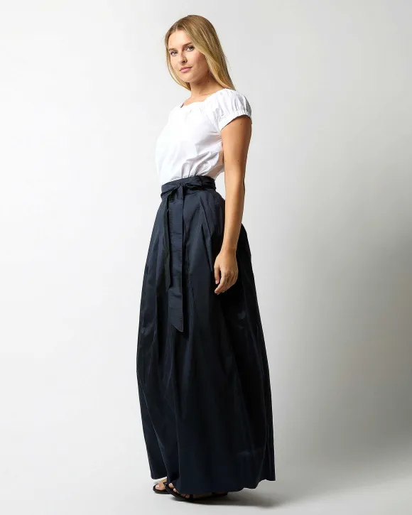Pleated Wrap Skirt