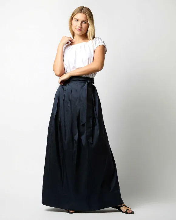 Pleated Wrap Skirt