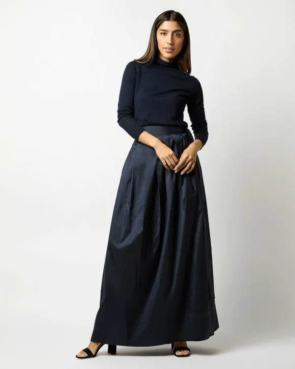 Pleated Wrap Skirt