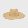 Raffia Crochet Continental Hat