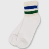 Retro Stripe Quarter Crew Socks