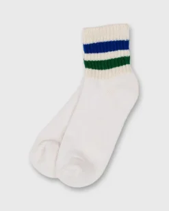 Retro Stripe Quarter Crew Socks