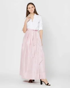 Reversible Pleated Wrap Skirt